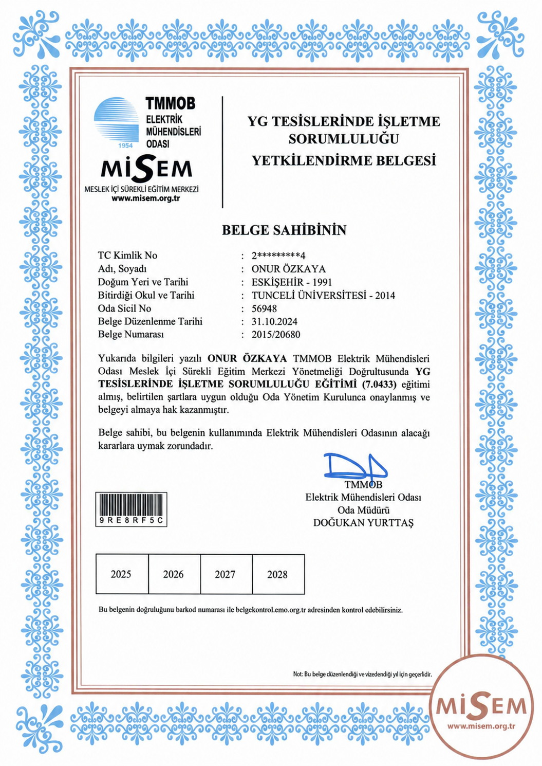 Y.G. İşletme Sorumluluk