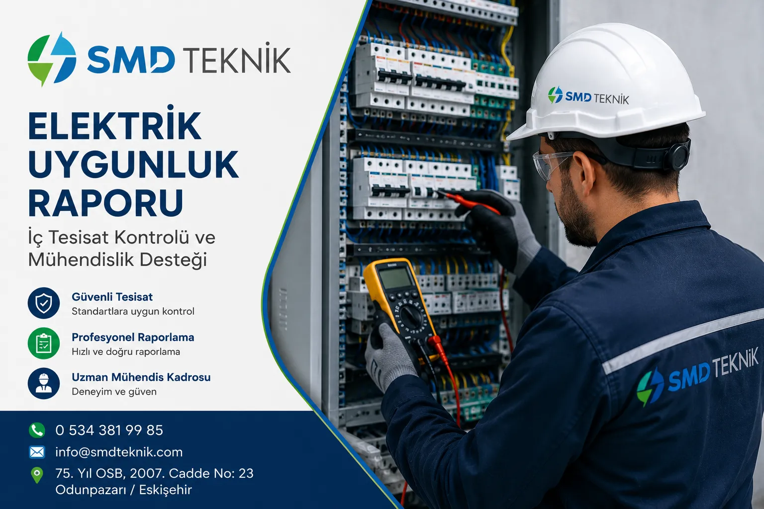 Eskişehir Elektrik Uygunluk Raporu: İşyeri Açma Ruhsatı İçin İç Tesisat Raporu
