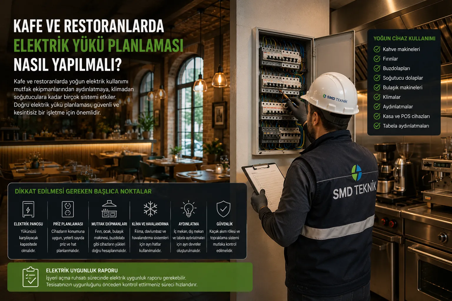 Kafe ve Restoranlarda Elektrik Yükü Planlaması Nasıl Yapılmalı?