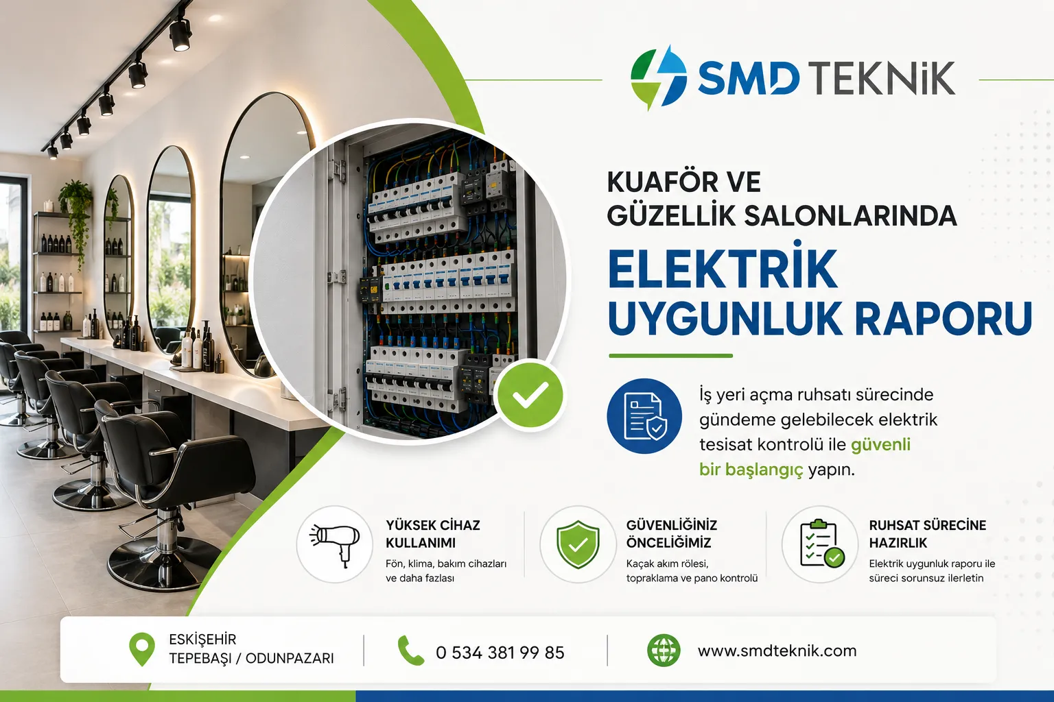 Kuaför ve Güzellik Salonlarında Elektrik Uygunluk Raporu Neden Önemlidir?