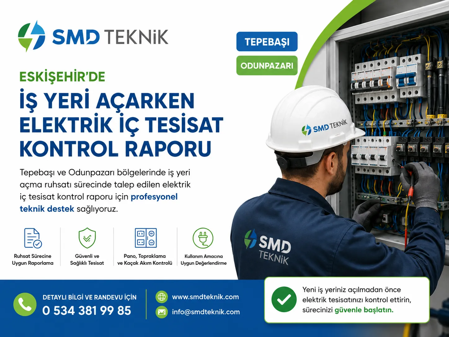 Eskişehir’de İş Yeri Açarken Elektrik İç Tesisat Kontrol Raporu Neden İstenir?
