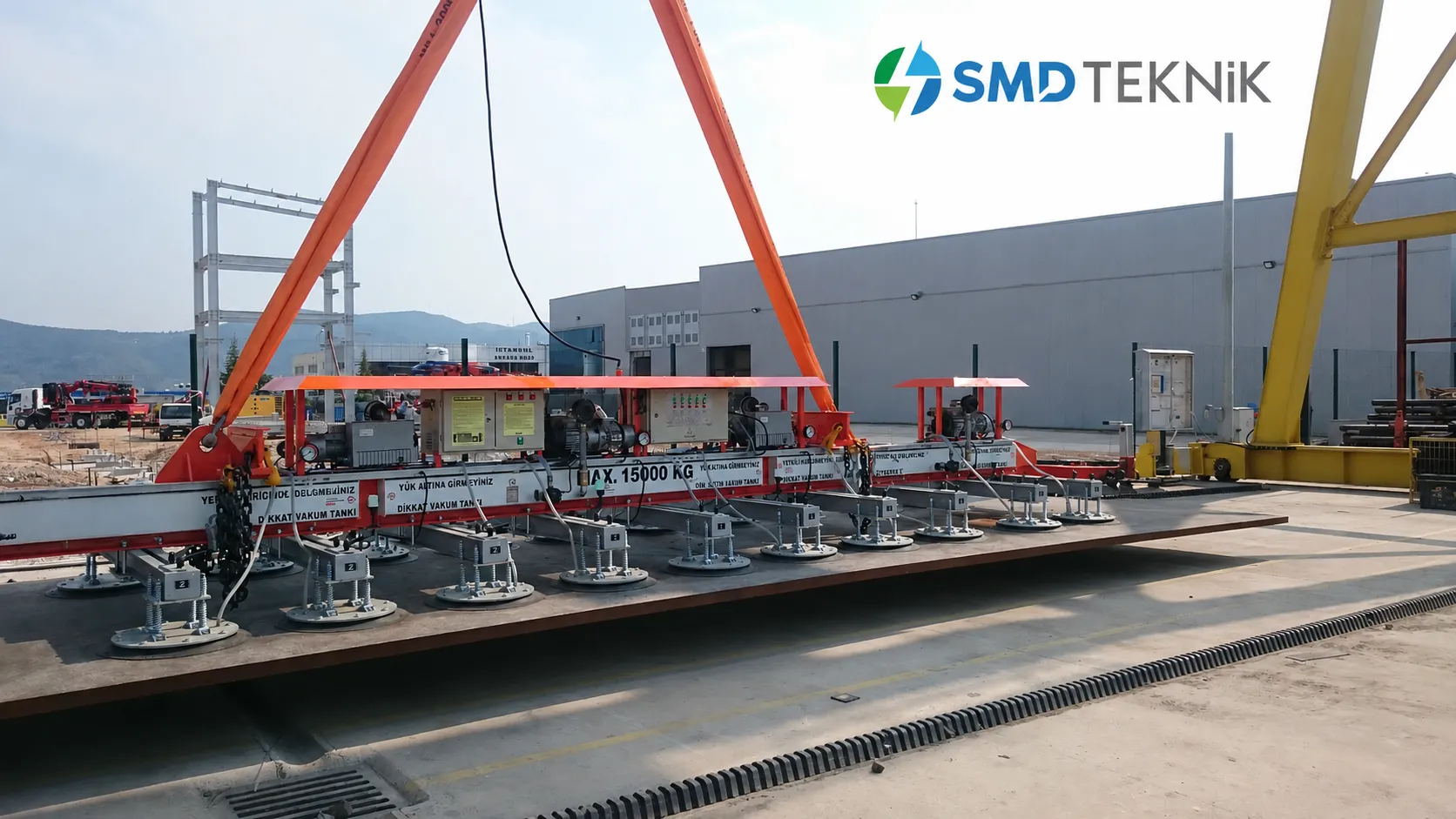 Sac Sektörüne Özel 15 Ton Kapasiteli Vakumlu Kaldırma Ekipmanı Otomasyonu Devreye Alındı