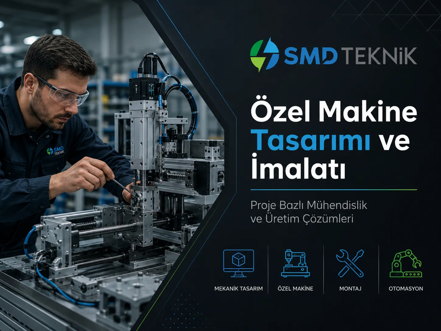 SMD Teknik Özel Makine Tasarımı ve İmalatı Alanında Proje Bazlı Çözümler Geliştiriyor